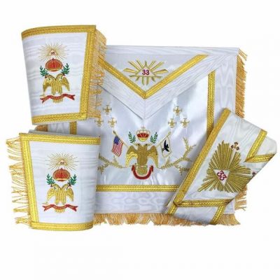 Masonic Rose Croix 33rd Degree Silk Apron