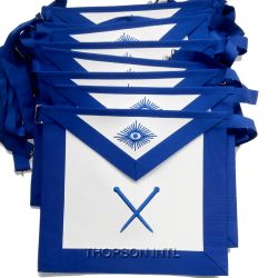 Masonic Blue Lodge Officer Apron machine made