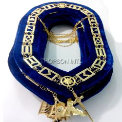 GOLD BLUE LODGE CHAIN COLOLAR