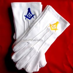 Masonic Regalia Cotton gloves - S.C