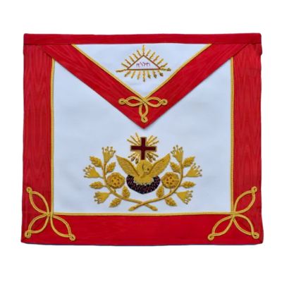 ROSE CROIX 18 DEGREE APRON red