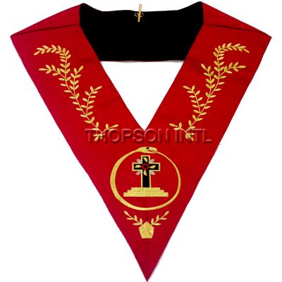 MASONIC AASR 18 DEGREE COLLAR RED